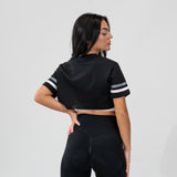 EIGHTIES CROP TOP - BLACK