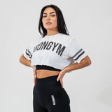 EIGHTIES CROP TOP - TITANIUM WHITE