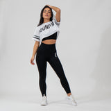 EIGHTIES CROP TOP - TITANIUM WHITE