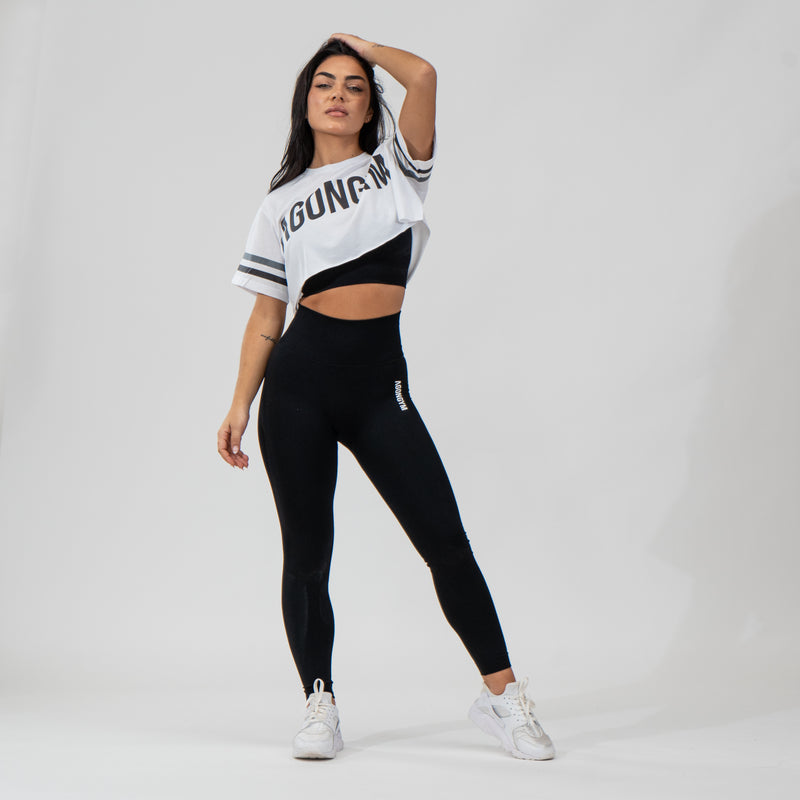 EIGHTIES CROP TOP - TITANIUM WHITE