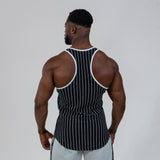 STRINGER MUSCLE ERA - STRIPED BLACK