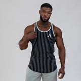 STRINGER MUSCLE ERA - STRIPED BLACK