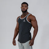 STRINGER MUSCLE ERA - STRIPED BLACK