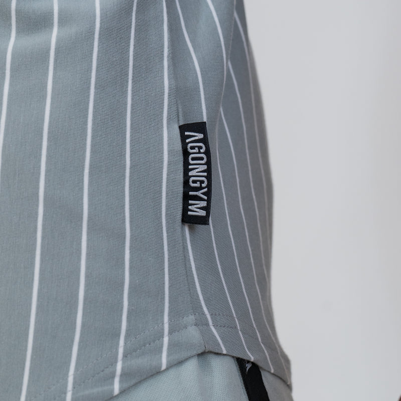 STRINGER MUSCLE ERA - STRIPED DARK GREY