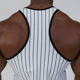 STRINGER MUSCLE ERA - STRIPED WHITE