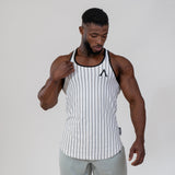 STRINGER MUSCLE ERA - STRIPED WHITE